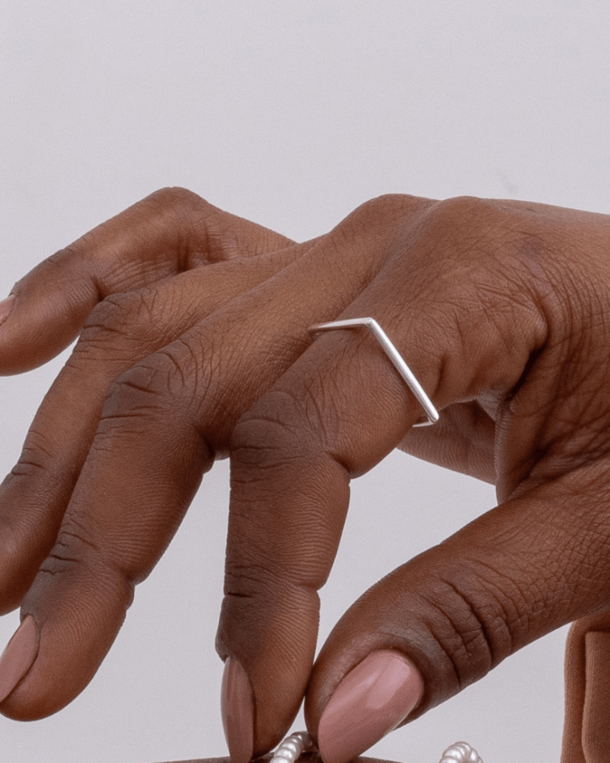 Anel Quadrado Liso Prata 925 - Karina Pratas