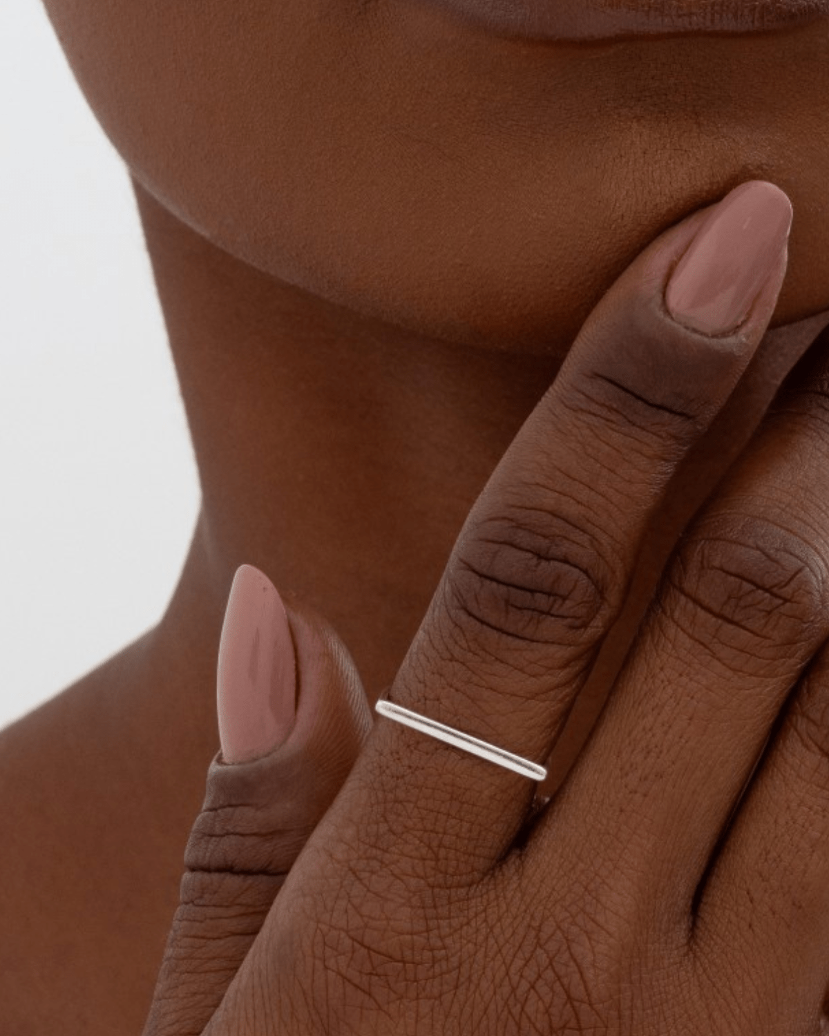 Anel Quadrado Liso Prata 925 - Karina Pratas