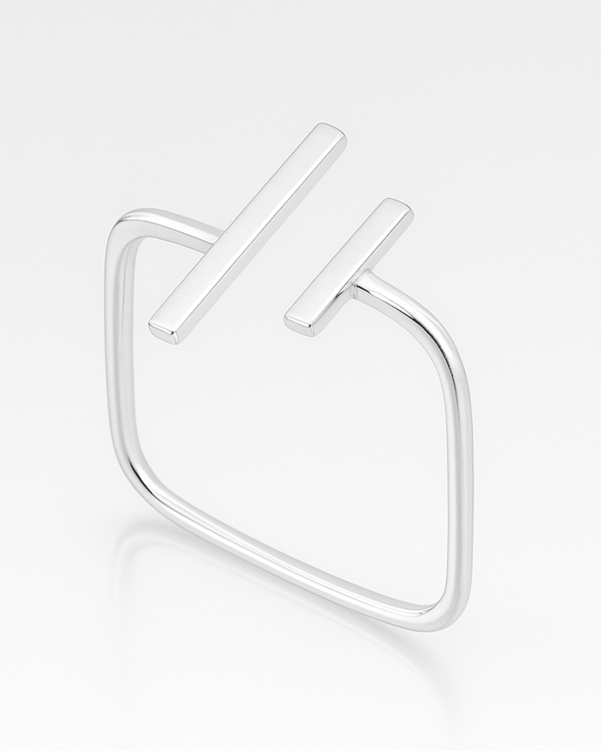 Anel Regulável Design Traços de Prata 925 - Karina Pratas