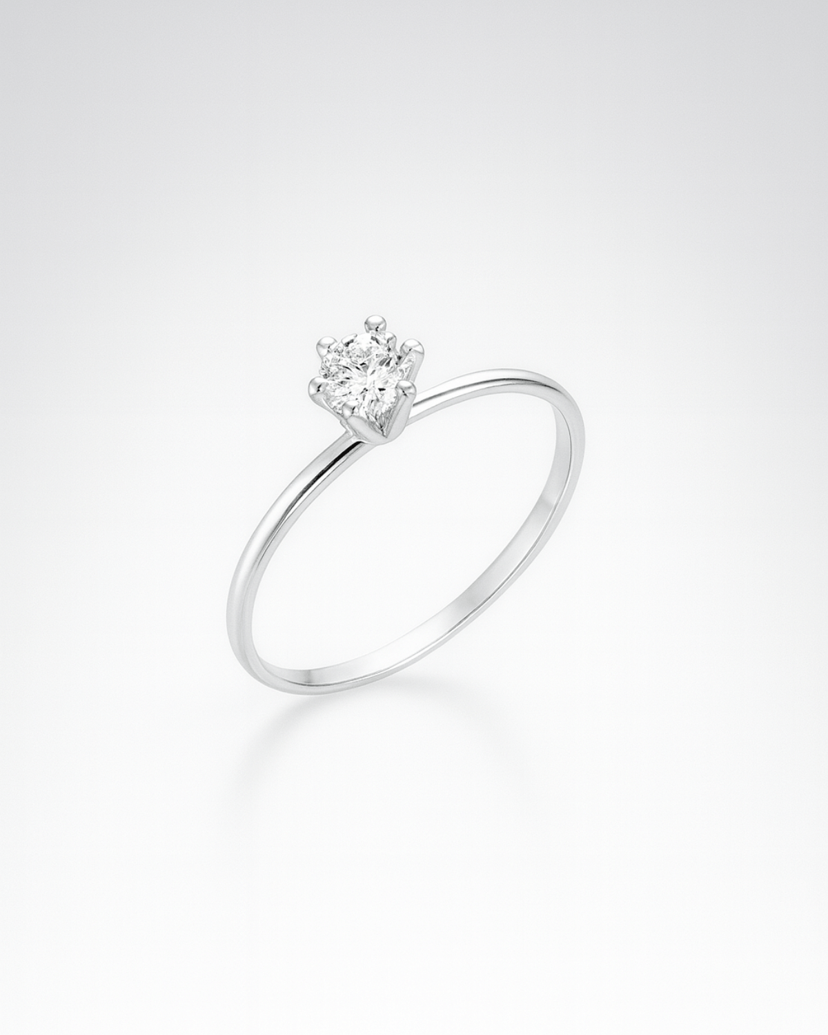 Anel Solitário em Prata 925 - Karina Pratas