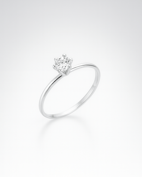 Anel Solitário em Prata 925 - Karina Pratas