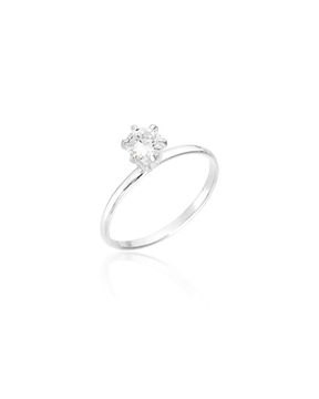 Anel Solitário em Prata 925 - Karina Pratas