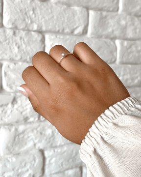 Anel Solitário Pedra em Zircônia Em Prata 925 - Karina Pratas