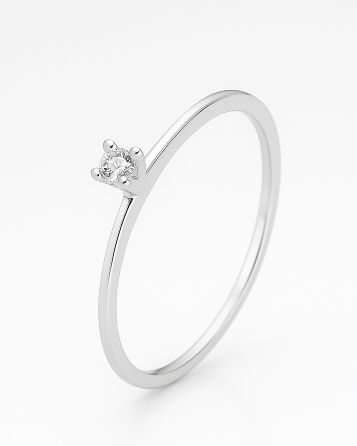 Anel Solitário Pedra em Zircônia Em Prata 925 - Karina Pratas