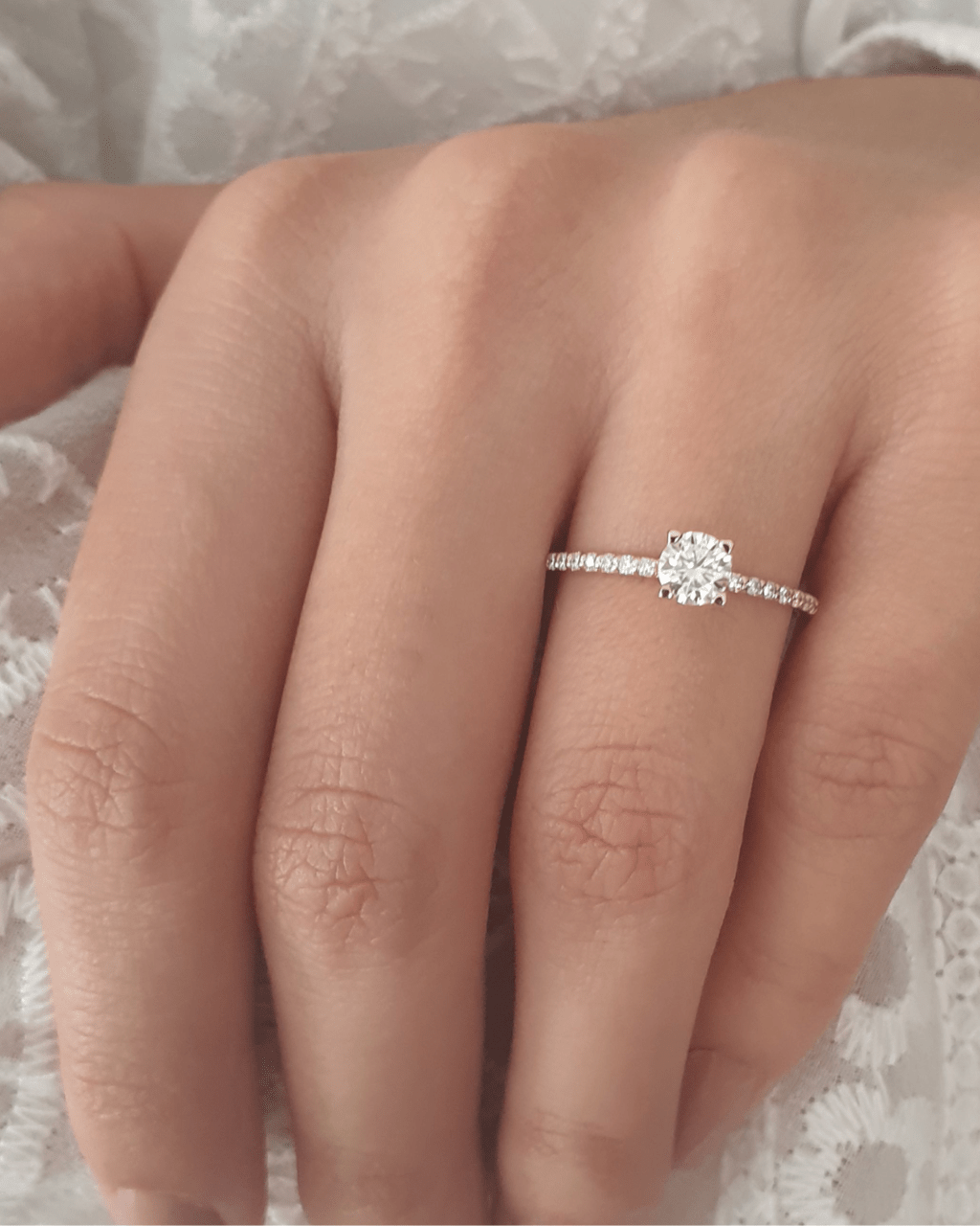 Anel Solitário Prata 925 - Karina Pratas