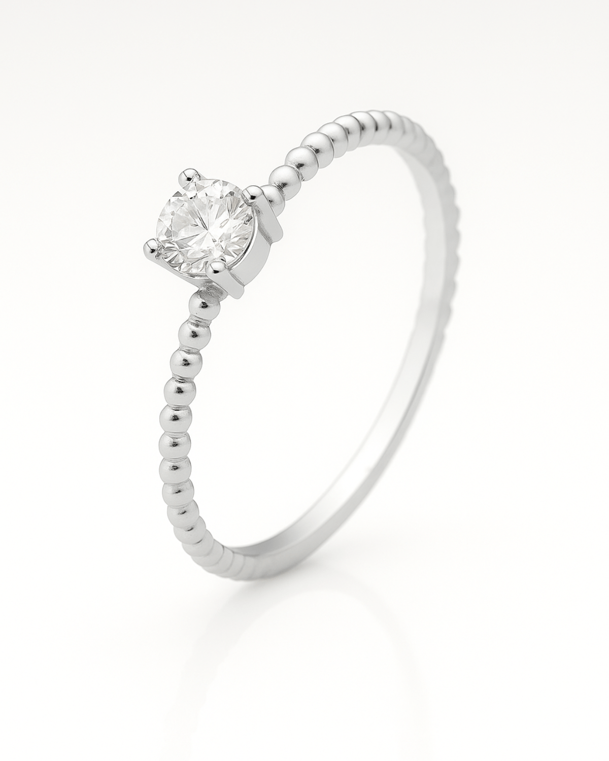 Anel Solitário Prata 925 - Karina Pratas