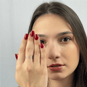 Anel V de Prata 925 - Karina Pratas