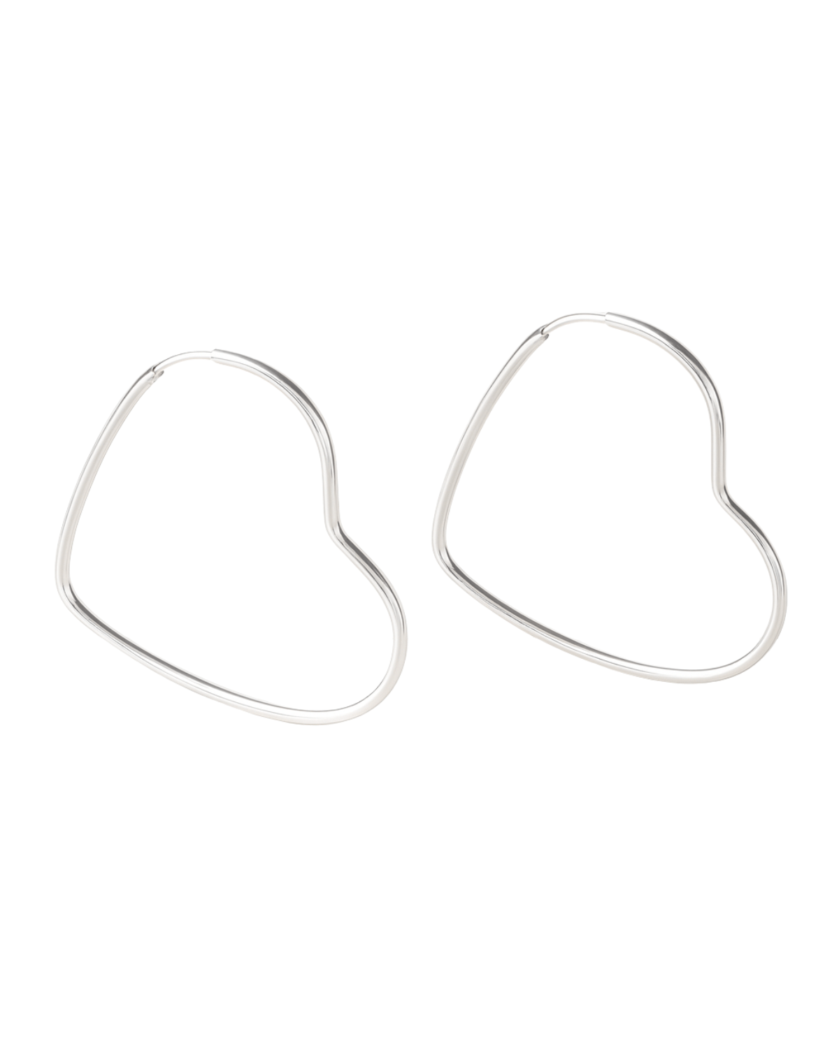 Argola Coração Fio Quadrado Em Prata 925 - Karina Pratas