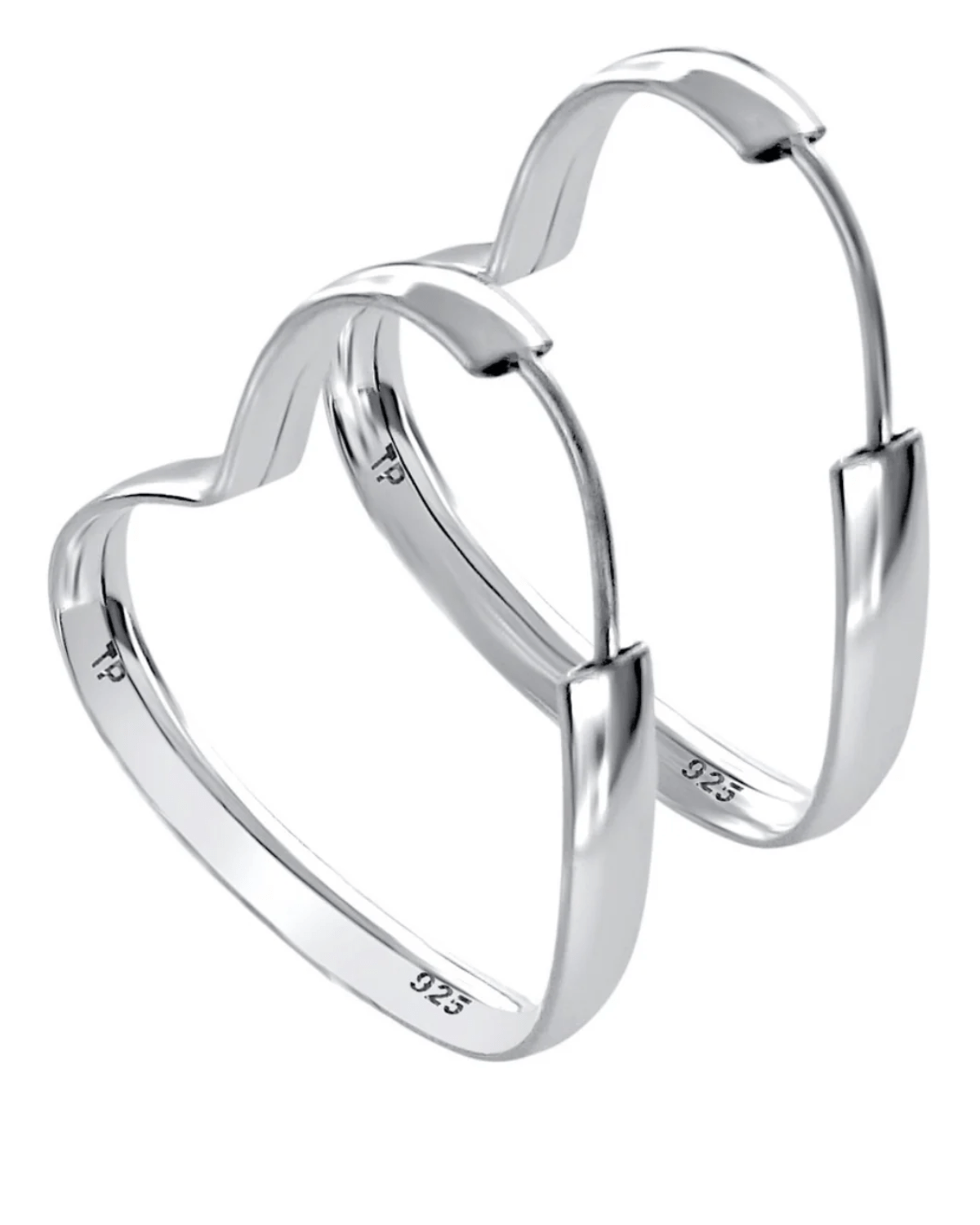 Argola Coração Grande Prata 925 - Karina Pratas