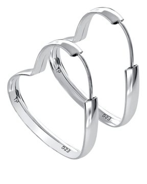 Argola Coração Grande Prata 925 - Karina Pratas