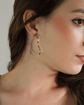 Argola Coração Grande Prata 925 - Karina Pratas