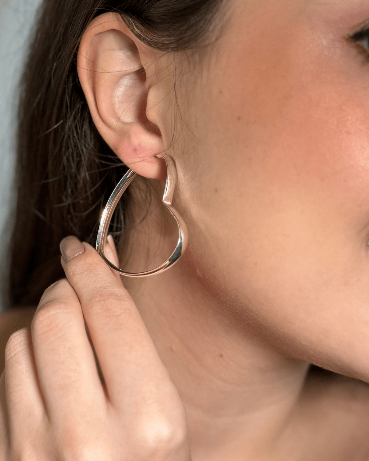 Argola Coração Grande Prata 925 - Karina Pratas