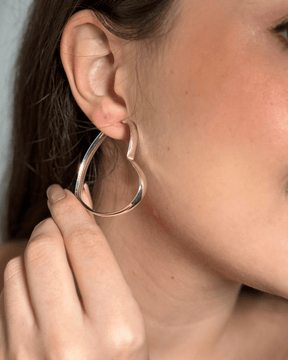 Argola Coração Grande Prata 925 - Karina Pratas