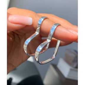 Argola Coração Média Prata 925 - Karina Pratas