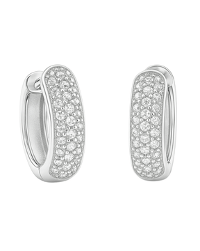 Argola Cravejada Zircônias Prata 925 - Karina Pratas