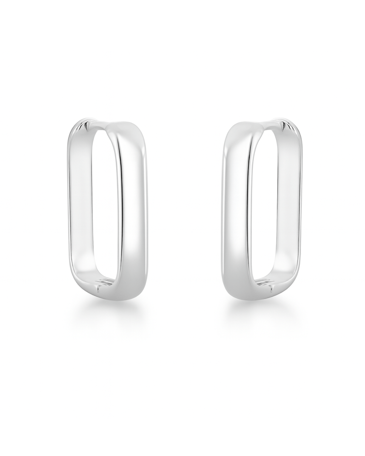 Argola Quadrada Lisa Prata 925 - Karina Pratas