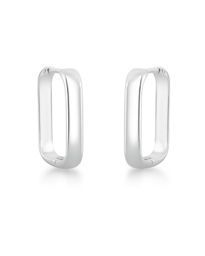 Argola Quadrada Lisa Prata 925 - Karina Pratas