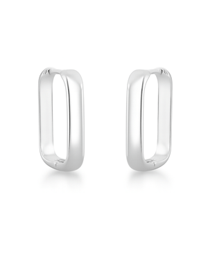 Argola Quadrada Lisa Prata 925 - Karina Pratas