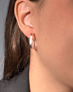 Argola Quadrada Lisa Prata 925 - Karina Pratas