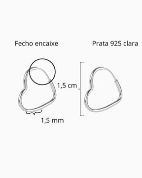 Argolinha Coração Prata 925 - Karina Pratas