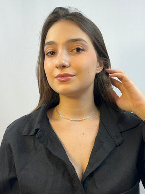 Choker De Prata Grumet 3,5 Cm Estilo e Elegância