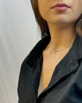 Choker De Prata Grumet 3,5 Cm Estilo e Elegância