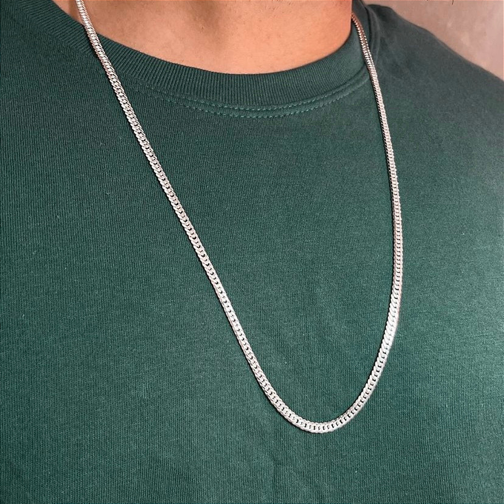 Corrente de Prata Grumet 3 MM Elegância e Estilo Duradouro