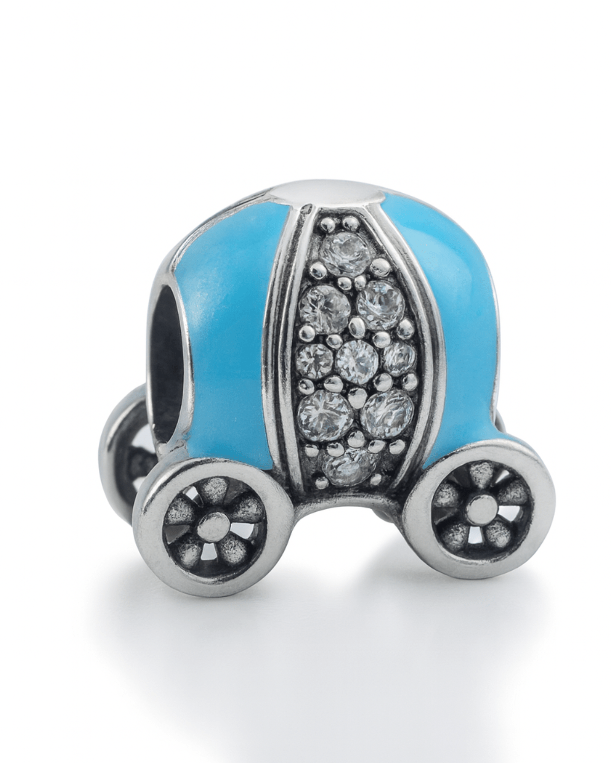 Berloque Carruagem Azul Em Prata 925 - Karina Pratas