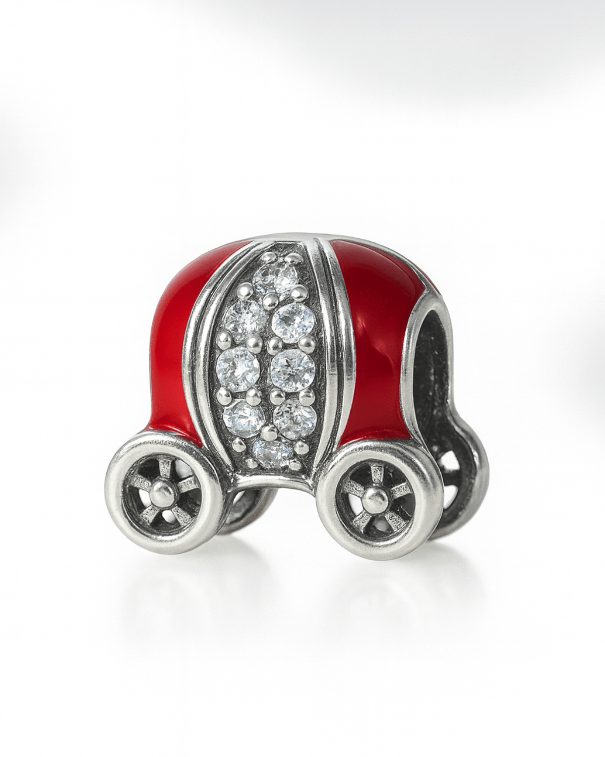 Berloque Carruagem Vermelha Em Prata 925 - Karina Pratas