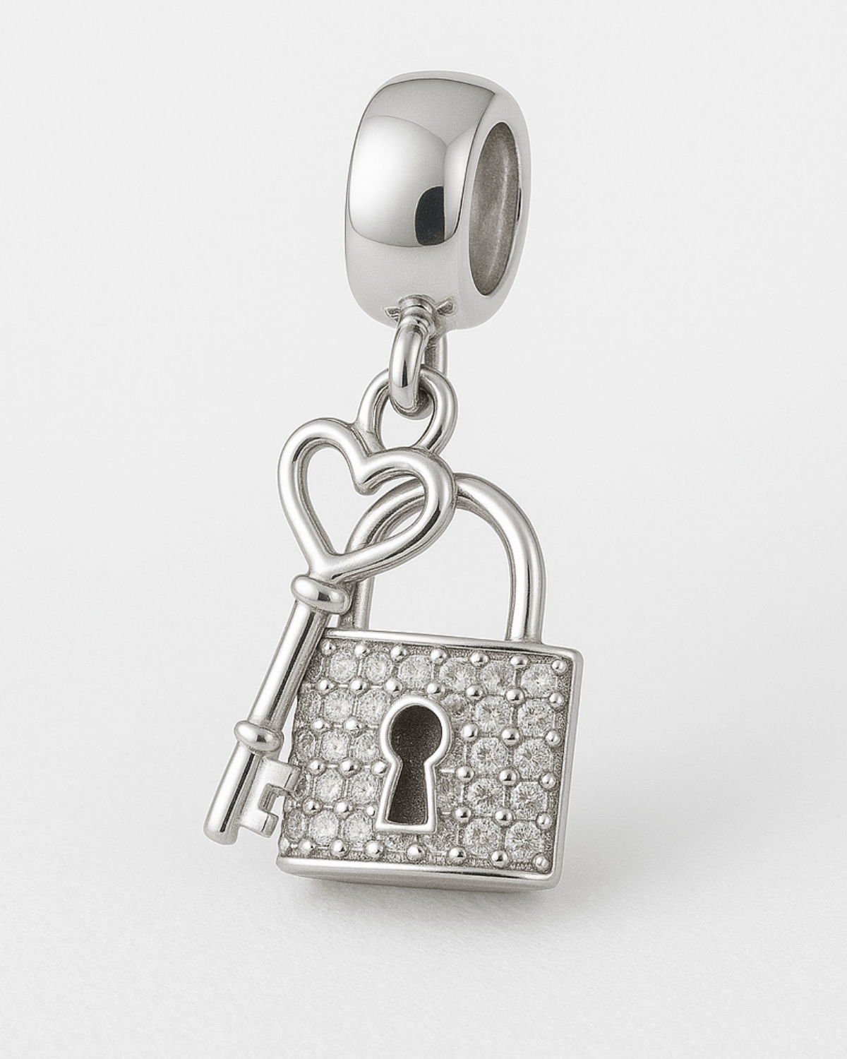 Berloque Chave e Cadeado Prata 925 - Karina Pratas
