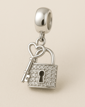 Berloque Chave e Cadeado Prata 925 - Karina Pratas