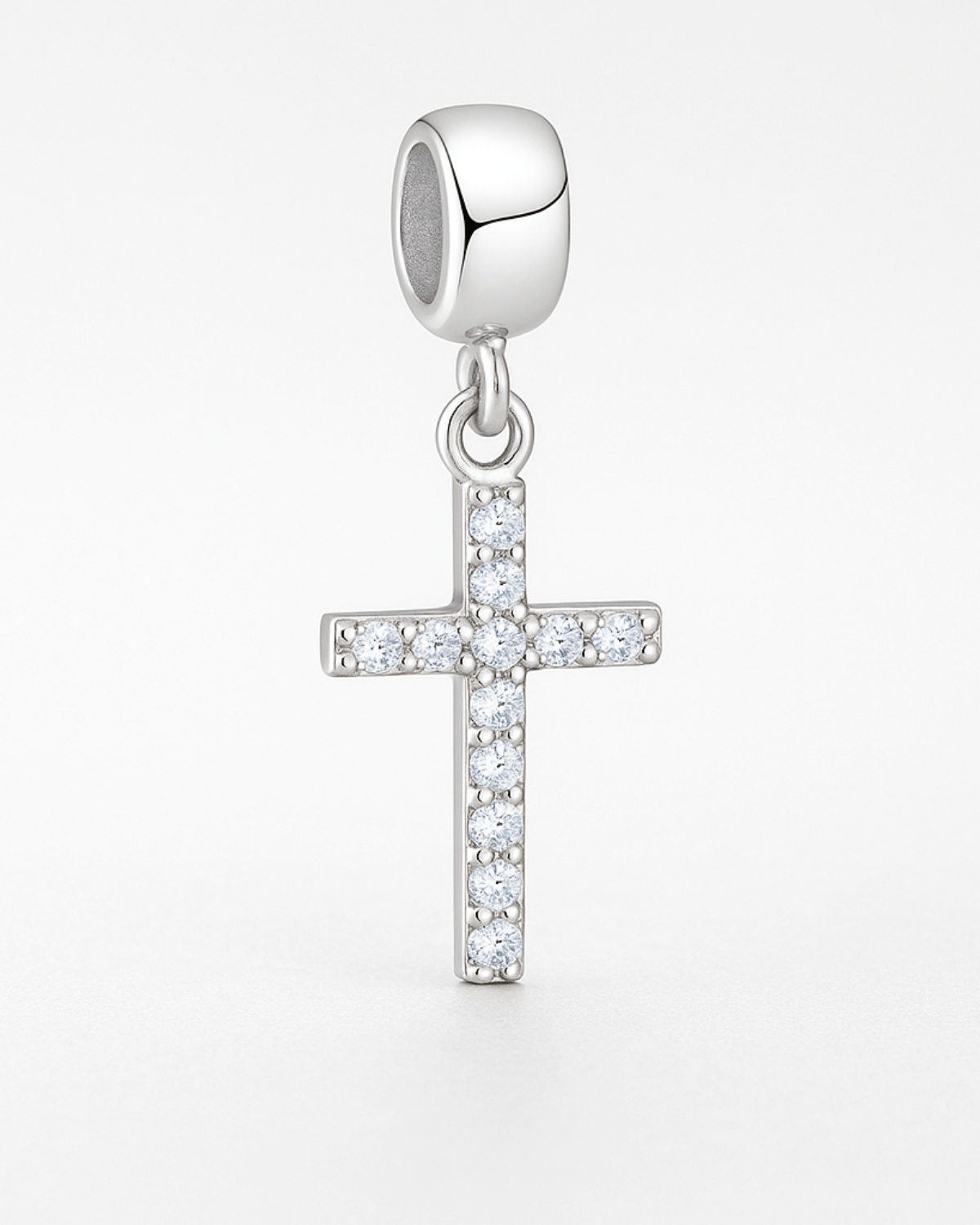 Berloque Cruz com Zircônias Prata 925 - Karina Pratas