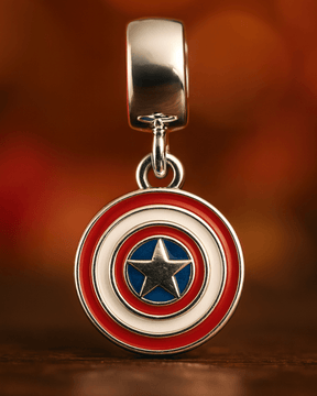 Berloque Escudo Capitão América Prata 925 - Karina Pratas