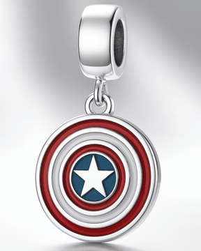 Berloque Escudo Capitão América Prata 925 - Karina Pratas