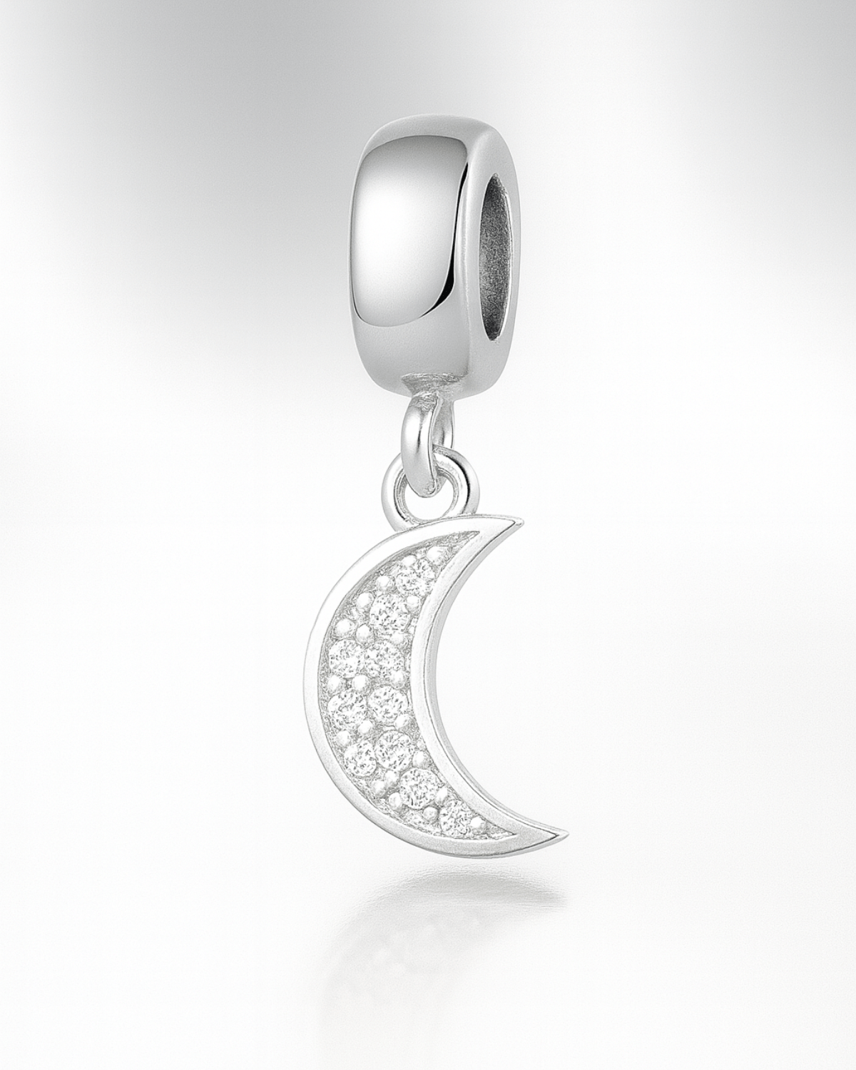 Berloque Lua com Zircônia Branca em Prata 925 - Karina Pratas