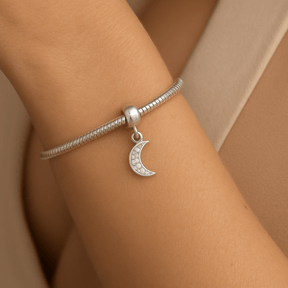 Berloque Lua com Zircônia Branca em Prata 925 - Karina Pratas