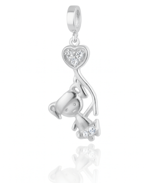 Berloque Menina em Prata 925 - Karina Pratas