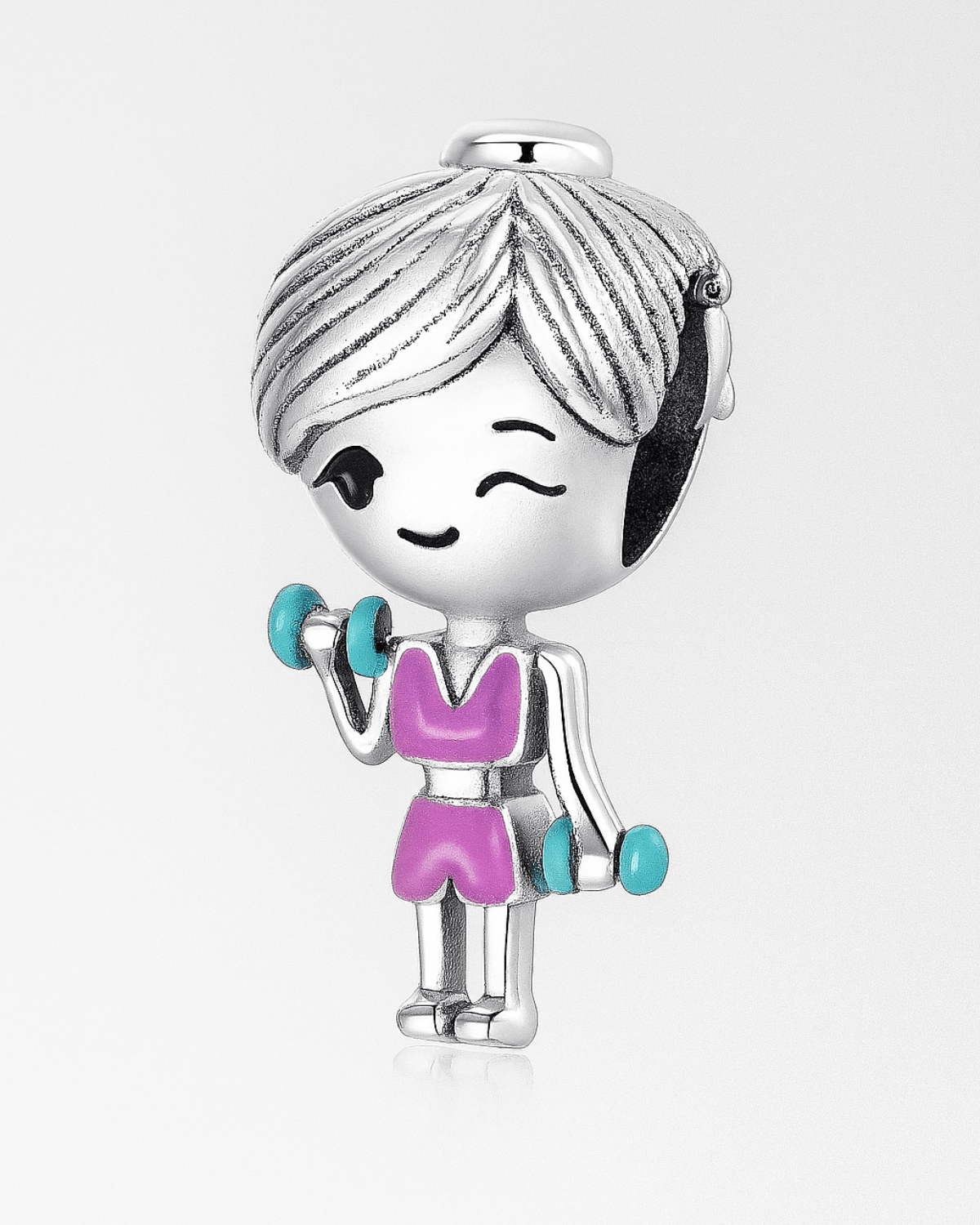 Berloque Menina Fitness Prata 925 - Karina Pratas