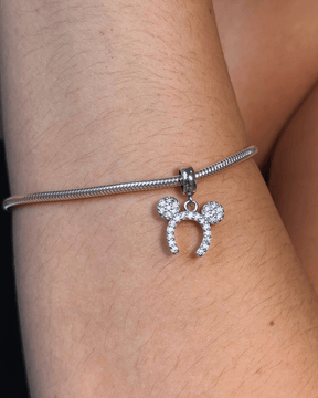 Berloque Minnie Cravejada em Prata 925 - Karina Pratas