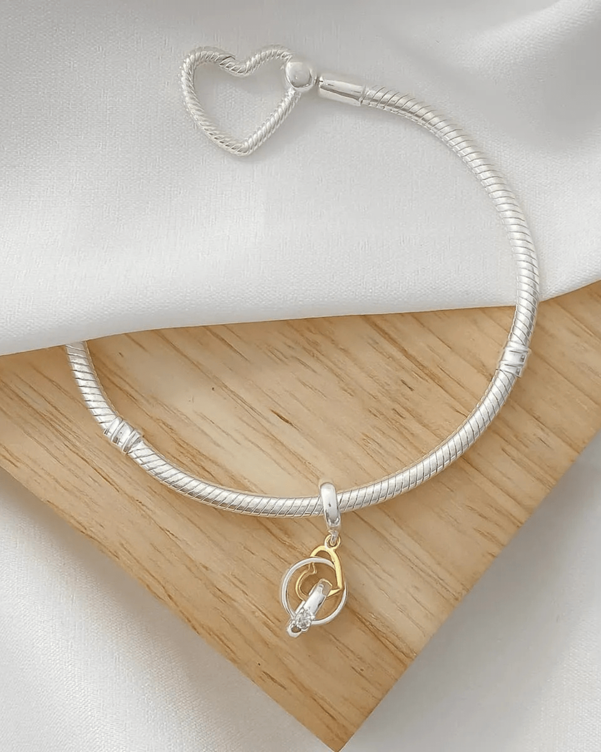 Berloque Par de Alianças Prata 925 - Karina Pratas