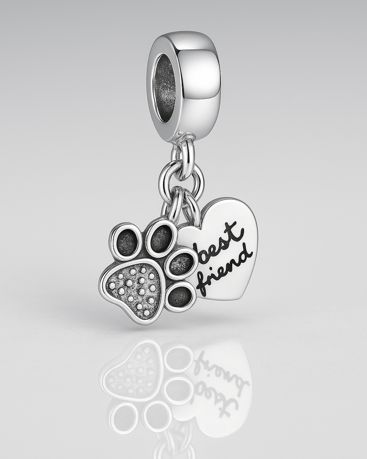 Berloque Pata de Pet Best Friend Prata 925 - Karina Pratas