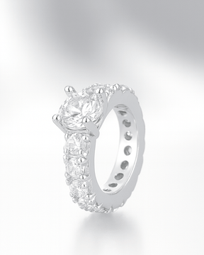 Berloque Separador Anel Solitário Cravejado – Prata 925 - Karina Pratas