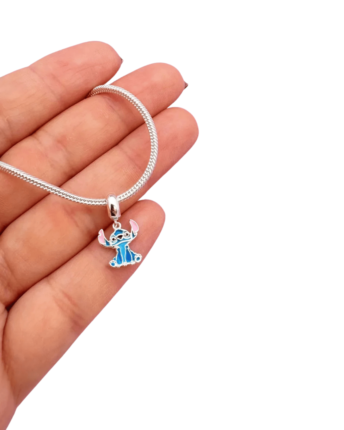 Berloque Stitch Esmaltado Prata 925 - Karina Pratas