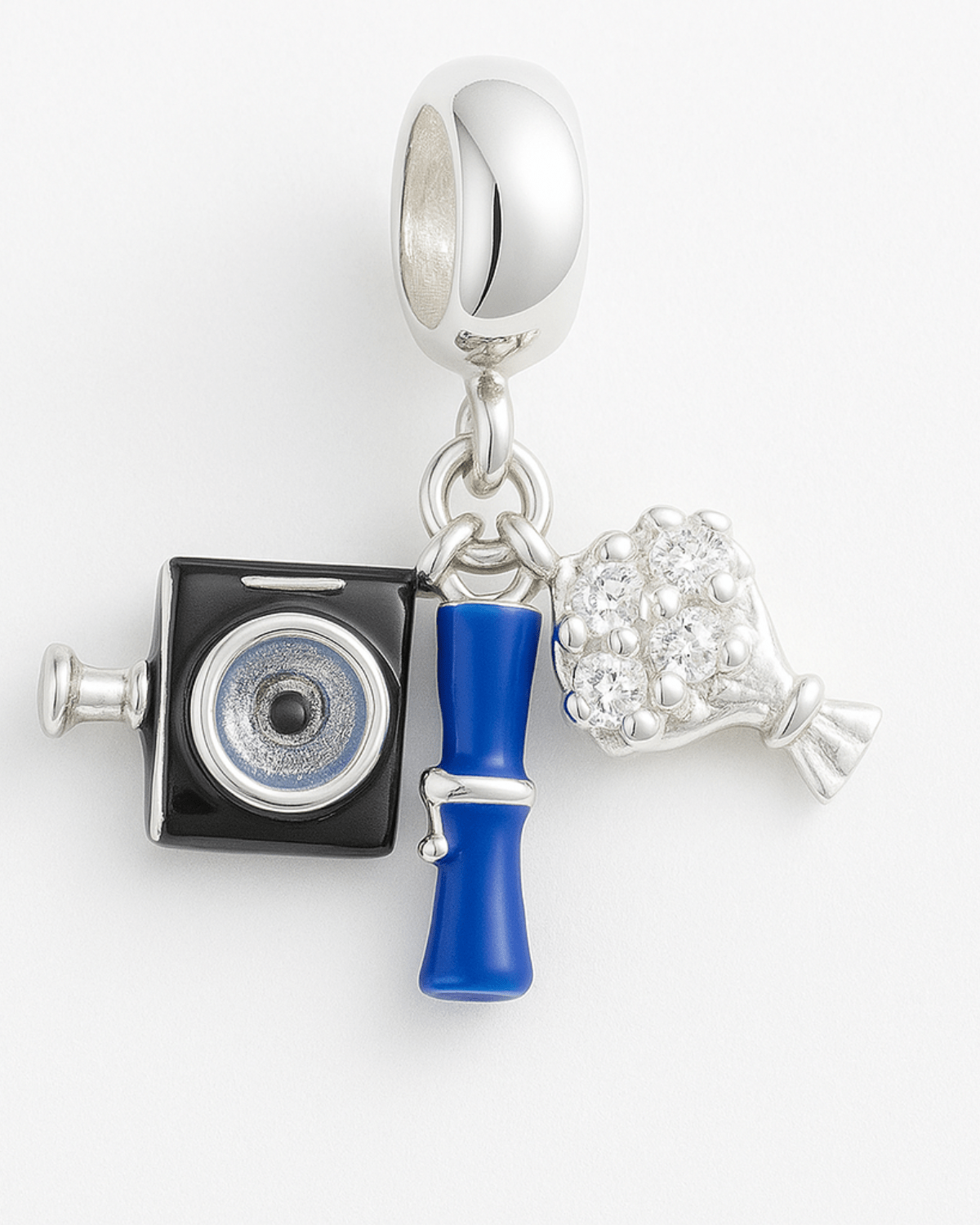 Berloque Triplo Formatura com Zircônia Prata 925 - Karina Pratas