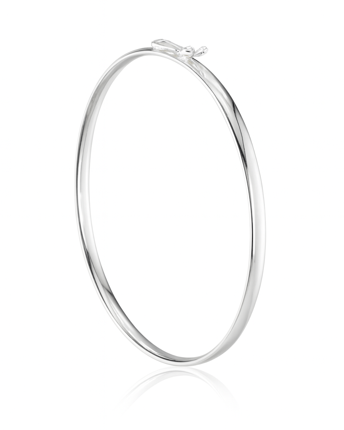 Bracelete Liso 4 mm 18 Cm Prata 925 - Karina Pratas