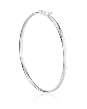 Bracelete Liso 4 mm 18 Cm Prata 925 - Karina Pratas