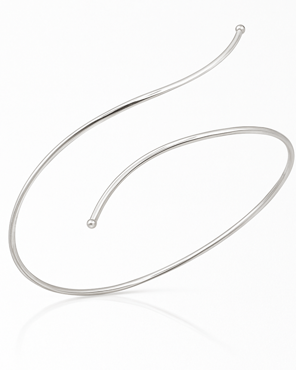 Bracelete Regulável Liso em Prata 925 - Karina Pratas