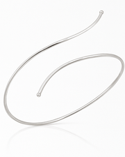 Bracelete Regulável Liso em Prata 925 - Karina Pratas