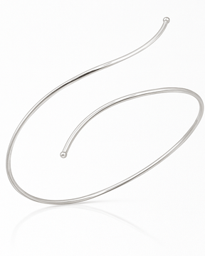 Bracelete Regulável Liso em Prata 925 - Karina Pratas