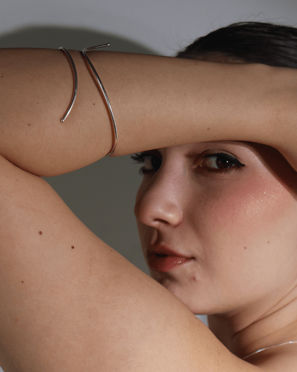 Bracelete Regulável Liso em Prata 925 - Karina Pratas